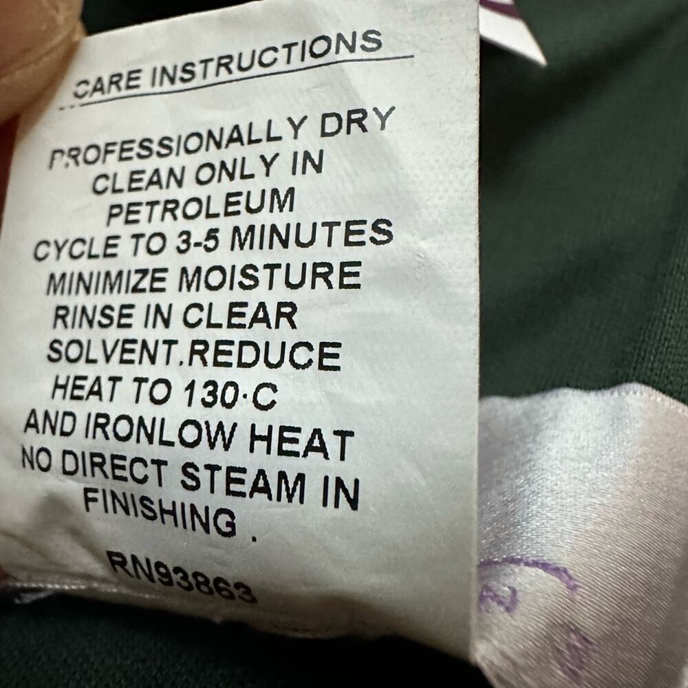 NEW Hayley Paige Formal Dress Crepe De Chine GREEN Wedding Evening Gala Prom - Picture 9 of 9